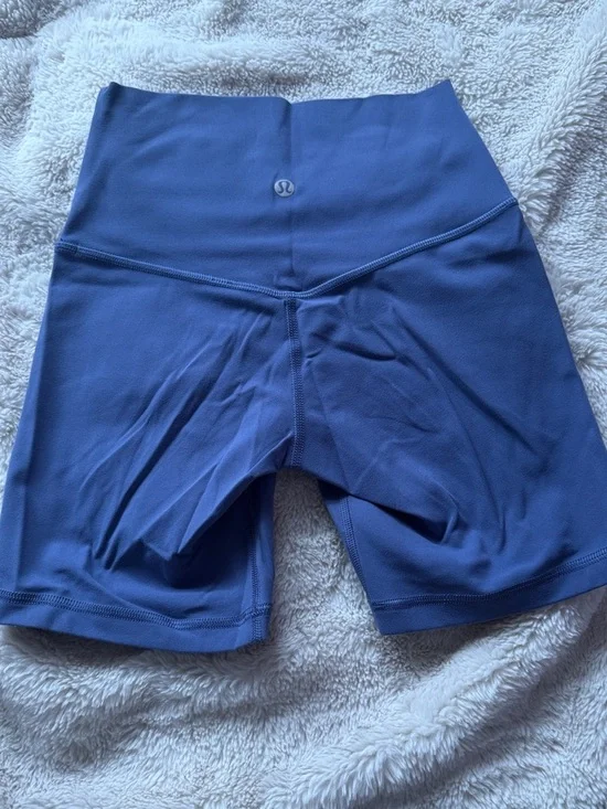 Lululemon Two-Piece Slate Blue Active Set - Sports Bra & Align Shorts - Picture 6 of 7